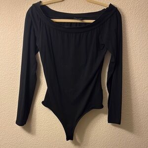 Guess Black Long Sleeve Bodysuit